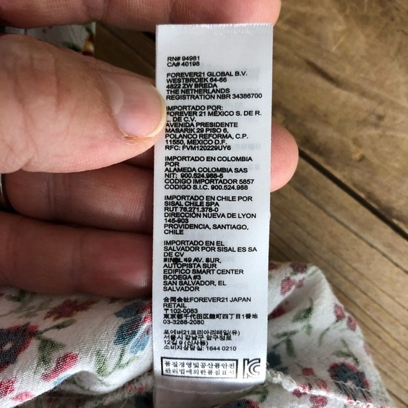 Forever 21 floral print multi-color tank top, L - Picture 6 of 8